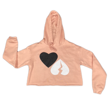 Load image into Gallery viewer, &quot;Heart Flip&quot; Crop Hoodie
