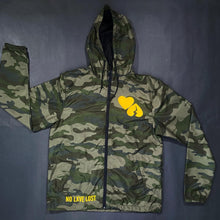 Load image into Gallery viewer, Camo &quot;LXVE over Hxte&quot; windbreaker
